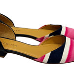 Talbots  Women's Pointed Toe Flats Pink Navy White Stripe D'Orsay Shoes Size 7M Photo 0