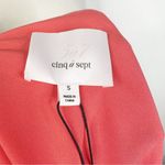 Cinq à Sept NWT Cinq a Sept Stace One-Shoulder Silk Blouse in Neon Coral Size Small Photo 6