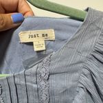 Just Me  Dusty Blue Long Sleeve Dress w/ button down back Photo 1