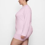 SKIMS Boyfriend Long Sleeve T-Shirt in Cherry Blossom, Size X-Small Photo 4