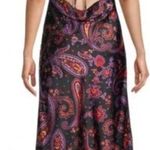 Danielle Bernstein  We Wore What Black Paisley Satin Mini Dress Womens M Party Photo 1