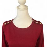 Carolyn Taylor  Deep Red Knit pullover sweater sz PL Photo 1