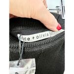 Alice + Olivia NWT  High Rise Cutout Knit Pencil Cut Midi Skirt Black Women's M Photo 5