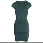 Alexander Wang  Green Viscose Cap Sleeve Bodycon Fitted Dress Size Large Photo 1