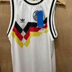 Adidas Germany National Soccer Team #10 Tank Dress White Black Red NEW Womens size small very rare Photo 0
