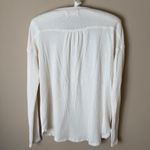 Lucky Brand Thermal Henley Shirt Womens XS Extra Small Ivory Waffle Top Blouse Photo 1
