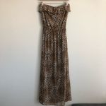 L8ter  Leopard Print Strapless Maxi Dress. Size Medium Photo 2