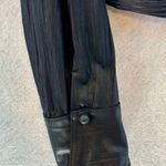 Joseph Ribkoff Size 12 Black Blouse Jacket Waist Tie Zip Up Shimmer Vintage Photo 7