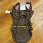 Michael Kors Signature Solids Logo Chain One Piece Swimsuit Photo 6