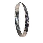 .999 Silver Feather Patterned Cuff Bracelet over 18 grams Photo 3