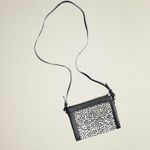 Black and white cheetah print crossbody purse, boho chic hippie animal print Photo 1
