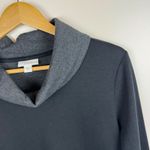 J.Jill  Pure Jill Tunic Dress Sz Large Grey Black Cowl Neck Long Sleeve Comfort‎ Photo 1