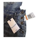 NEW Wallflower JEAN OVERALLS Womens SMALL 29x25.5 Button Blue Denim Bib Jean NWT Size 29 Photo 2