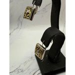Funky Geometric Square Earrings Silver Photo 2
