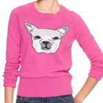 Gap Size Medium Pink English Bulldog Crewneck Cotton Crewneck Sweater Photo 0