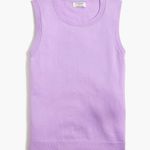 J.Crew NWT Jackie Shell Cotton Sweater Vest Lilac Purple M holes in left seam Photo 1
