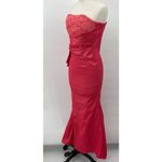 Vintage 90s Jessica McClintock Maxi Gown Lace Strapless Mermaid Skirt Pink 0 Photo 5
