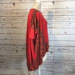 Free People  pick me up tee oversized Asymmetrical top red size medium Photo 8