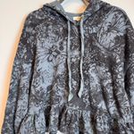 Pilcro  Drop Shoulder Flounce Hoodie Floral Size M Photo 3