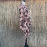 Billabong  Pink Plaid Open Cardigan Size S Photo 6