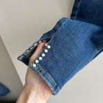 ZARA Trafaluc Medium Blue Distressed Jeans with Pearl Hem Skinny Jeans, Size 4 Photo 4