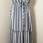 Angie blue and white striped maxi dress. Size small Photo 0