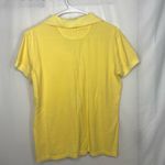 Converse  women’s yellow button neck short‎ sleeve polo shirt casual top XL Photo 6