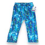 LuLaRoe Womens Leggings Sz XS Jade Athletic Capris Activewear Peacock Blue NEW Photo 4