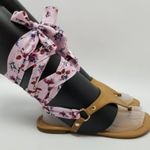 a.n.a  New Approach Sailor Floral Tie Gladiator Sandals Size 7.5 M Photo 8