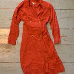 Francesca's Burnt Orange Trench Coat Photo 2