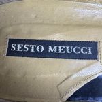 Sesto Meucci Black Penny Loafers Block Heel Shoes Size 10 Leather Square Toe Photo 12