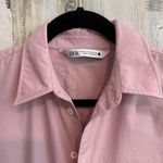 ZARA * Classic Fit Light Pink Button-Up Shirt Women Size XS Casual Stylish Photo 13