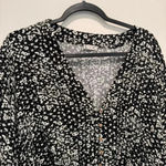 Free People Free People Ditsy Floral Black Lace Bodysuit Dramatic Ruffle Long Sleeve… Photo 3