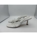 Studio Amelia Heeled Slingback Sandals Womens 7.5 White Wedding Preppy Going Out Photo 1