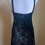 PRAIRIE ROSE VINTAGE black mini velvet slip dress | 8 Photo 2