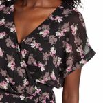 All in Favor Simone Floral Wrap Front Minidress Photo 4