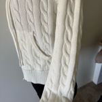 Cable Knit Zip Up Hoodie White Size M Photo 3