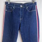 Tommy Hilfiger Denim Blue Jeans Striped Sides Dark Wash Slim Ankle Size 6 Photo 2
