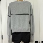 The Fifth Label Ribbed Sweater Crewneck Stripe Gray Large Chic Preppy Edgy Boho Photo 3
