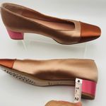 PEDRO GARCIA ELADIA Satin Pumps Colorblock champagne/pink heel size 10 Pink Photo 8