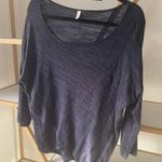 Anthropologie  Moth Crossed Pointelle Pullover Sweater Navy Round Neck Photo 1