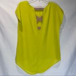 CARAMELA  Lime Green Short Sleeve Top Small Photo 5