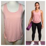 GapFit Pink Ruched Racerback Tank Top Women’s Large Photo 1