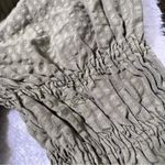 Topshop  Green Shirred Long Sleeve Peplum Hem Blouse Photo 12