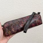 Patricia Nash Vintage Floral Brocade Brown Red Barrel Makeup Cosmetic Bag Photo 5