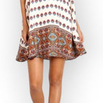 Show Me Your Mumu “Rancho Mirage” Circus Mini Dress Women's Medium White BOHO Photo 0