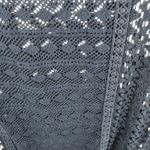 Lucky Brand  Navy Blue Crocheted Blouse Small Photo 2