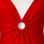 Cupshe New Swimsuit Cherry Red One Piece Criss Cross Circle Women’s Size Medium Photo 8