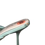 Anne Michelle NEW  Mint Green Square Toe Puffer Slip On Sandal Heel Photo 4