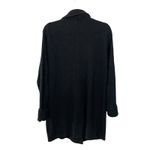 Free People  Black Knit Double Breasted‎ Sweater Blazer Jacket Size Medium Photo 2